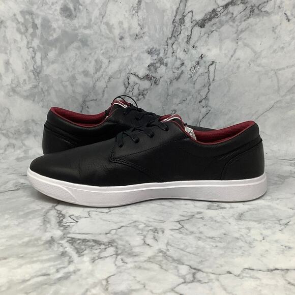 Travis Mathew Cuater 12 Black/Ruby Wine The Wildcard Leather Golf Shoes P1-51